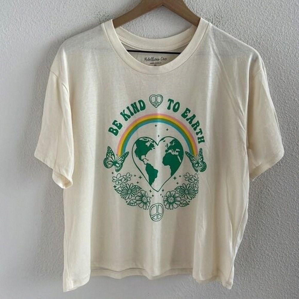 Rebellious One Cream 'Be Kind to Earth' Tee